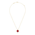 Van Cleef & Arpels Vintage Alhambra pendant 18K yellow gold, Carnelian