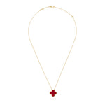 Van Cleef & Arpels Vintage Alhambra pendant 18K yellow gold, Carnelian - Image 1
