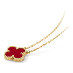Van Cleef & Arpels Vintage Alhambra pendant 18K yellow gold, Carnelian - Image 3