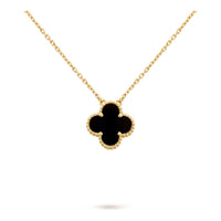 Van Cleef & Arpels Vintage Alhambra pendant 18K yellow gold, Onyx