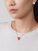 Van Cleef & Arpels Lucky Spring pendant, open wings ladybug 18K rose gold, Carnelian, Onyx - Image 4