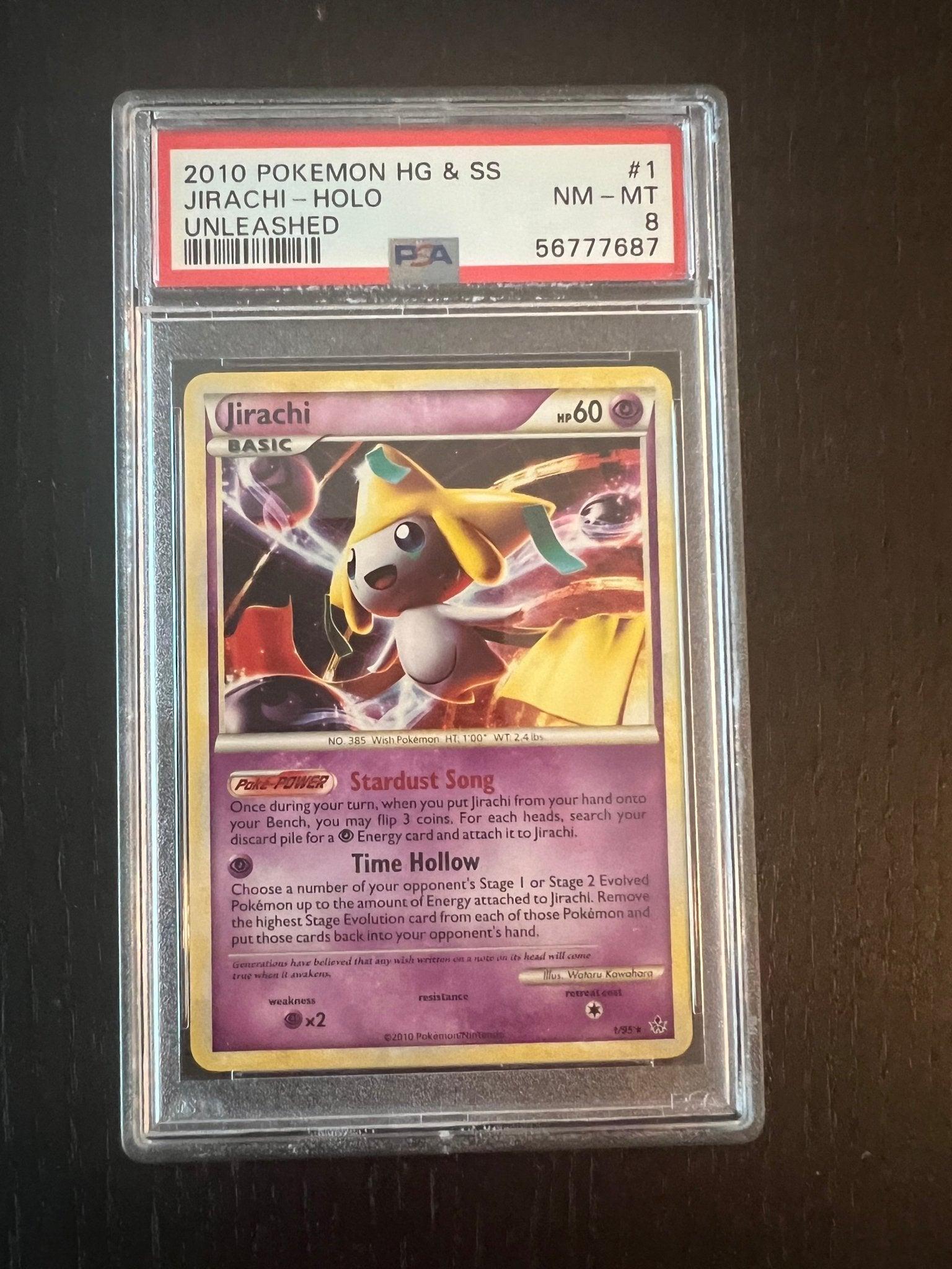 2010 Pokemon HeartGold & SoulSilver Jirachi Holo | Unleashed #1 - PSA 8 Near Mint - Mint - Supra Sneakers