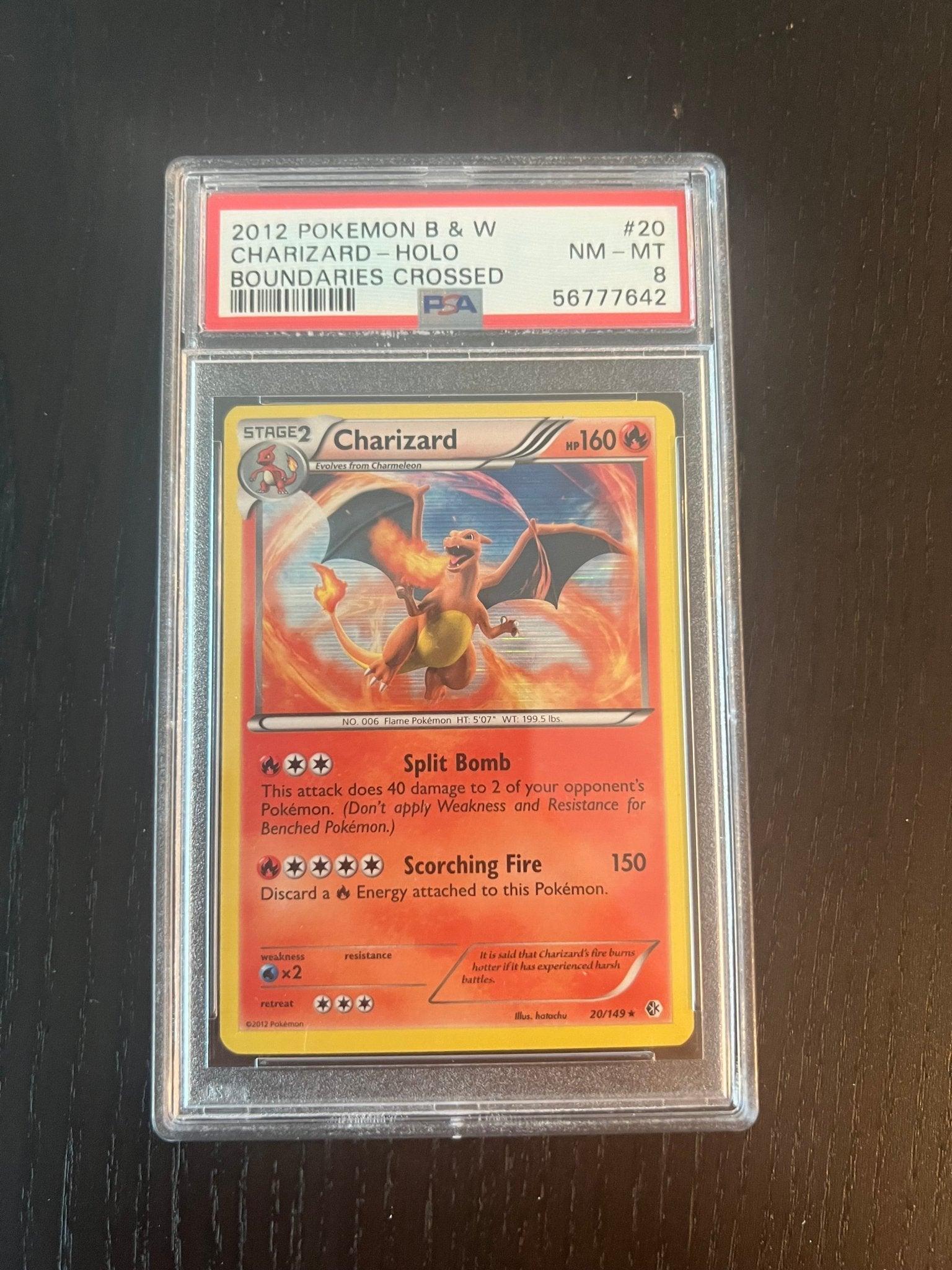 2012 Pokemon Black & White Charizard Holo | Boundaries Crossed #20 - PSA 8 Near Mint - Mint - Supra Sneakers