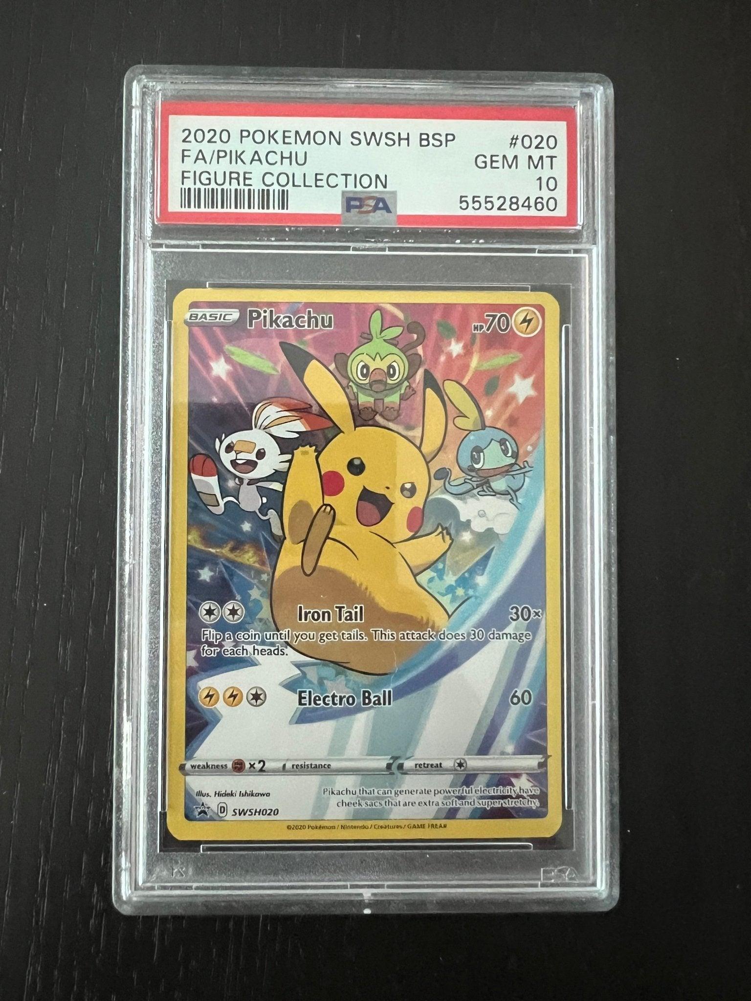 2020 Pokemon SWSH BSP Full Art Pikachu | Figure Collection #020 - PSA 10 GEM MINT - Supra Sneakers