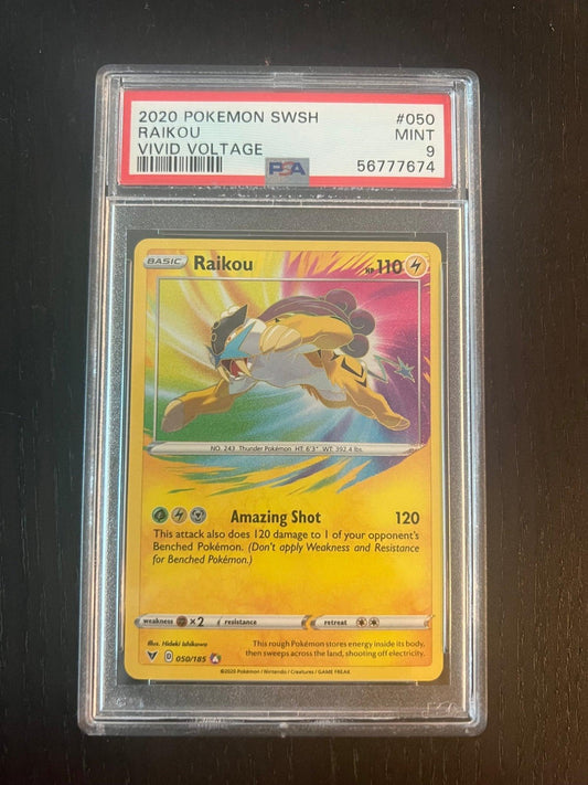 2020 Pokemon SWSH Raiku Amazing Rare | Vivid Voltage #050 - PSA 9 MINT - Supra Sneakers