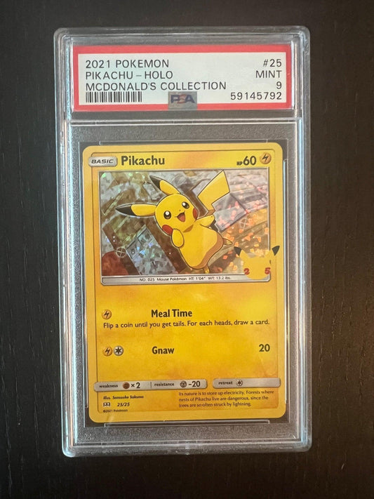 2021 Pokemon Pikachu Holo | McDonald's Collection #25 - PSA 9 MINT - Supra Sneakers