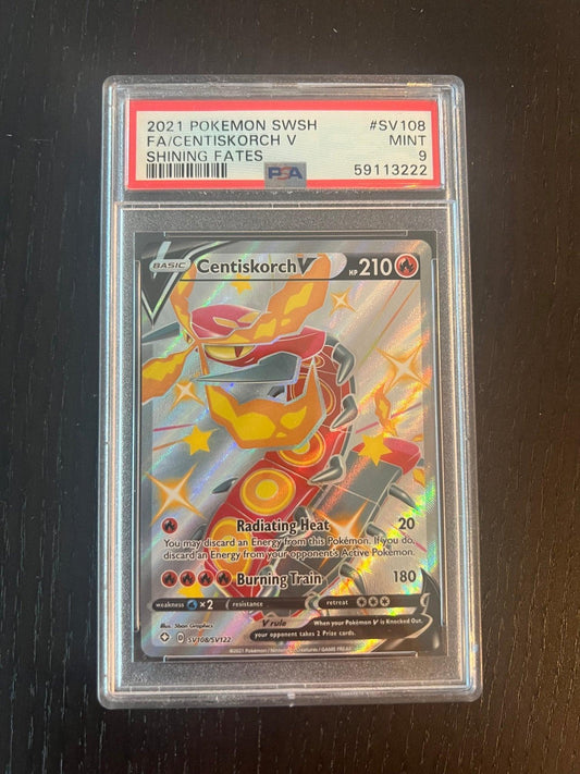 2021 Pokemon SWSH Full Art Shiny Centiskorch V | Shining Fates #SV108 - PSA 9 MINT - Supra Sneakers