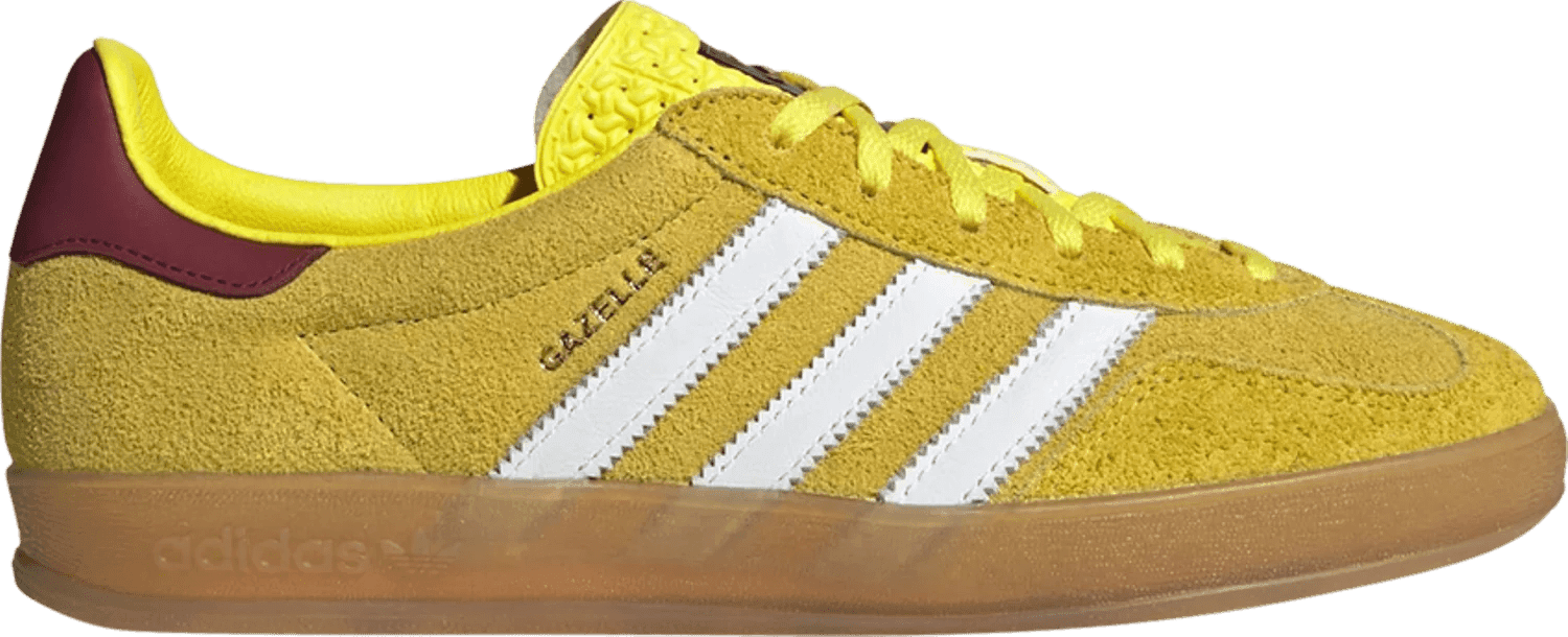 Adidas Gazelle Indoor Bright Yellow Burgundy (W) - Supra Sneakers