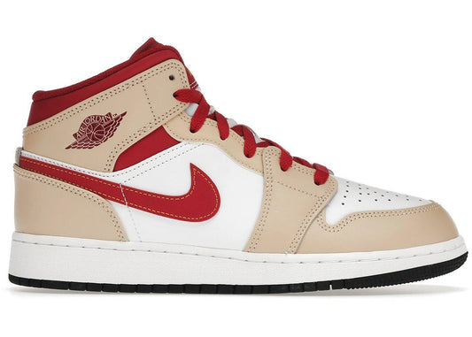 Air Jordan 1 Mid Light Curry Cardinal - Supra Sneakers