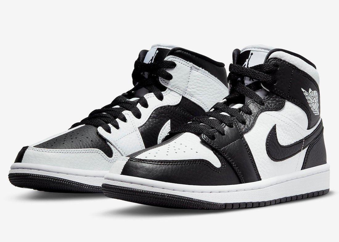 Air Jordan 1 Mid Split Black White (W) - Supra Sneakers