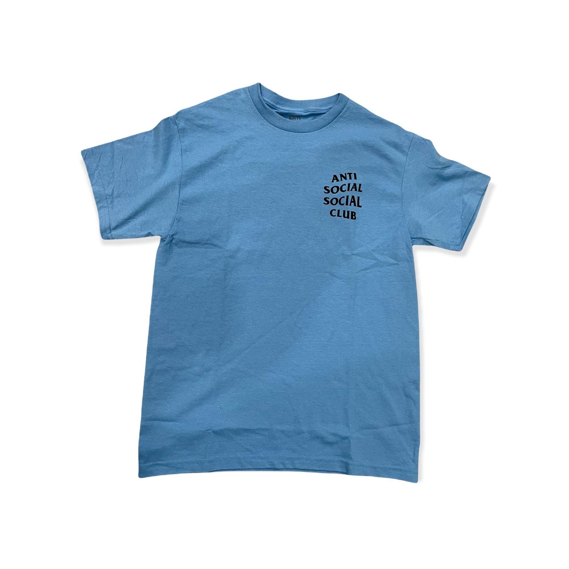 Anti Social Social Club Logo Tee Baby Blue / Black - Supra Sneakers