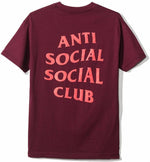Anti Social Social Club Logo Tee - Maroon - Supra Sneakers - Image 2