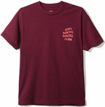 Anti Social Social Club Logo Tee - Maroon - Supra Sneakers - Image 1