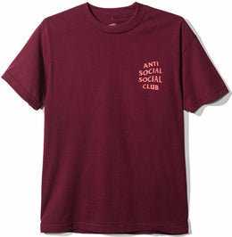 Anti Social Social Club T-shirt con logo - Borgogna