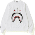 Bape Girocollo bianco con applicazione di squalo