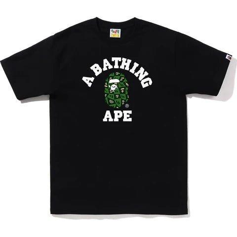 Bape Distortion College Tee Black / Green - Supra Sneakers