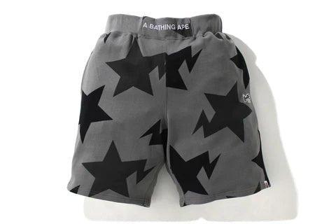 Bape Sta Pattern Wide Fit Sweat Shorts Black - Supra Sneakers