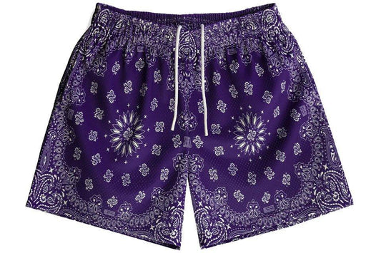 Bravest Studios Purple Paisley Shorts - Supra Sneakers