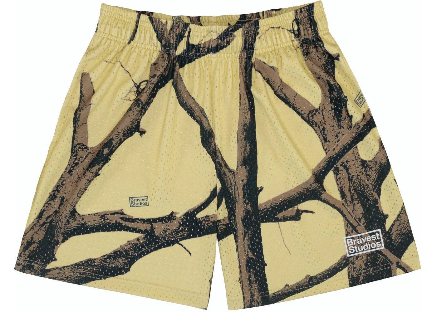 Bravest Studios Tree Camo Shorts Yellow - Supra Sneakers