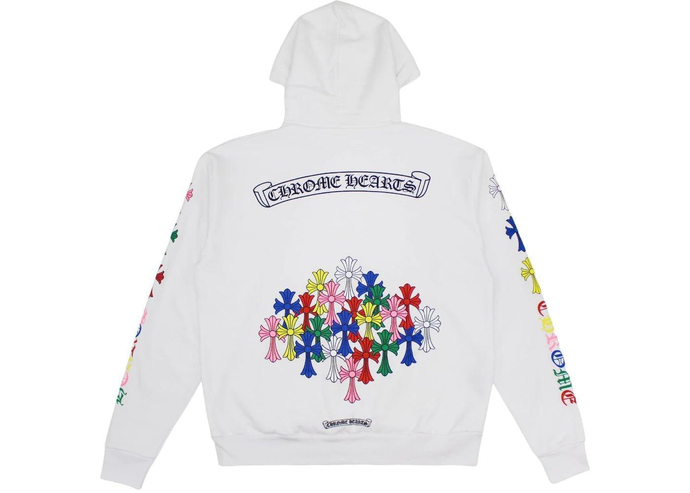 Chrome Hearts Cemetery Multi Color Cross Hoodie White - Supra Sneakers