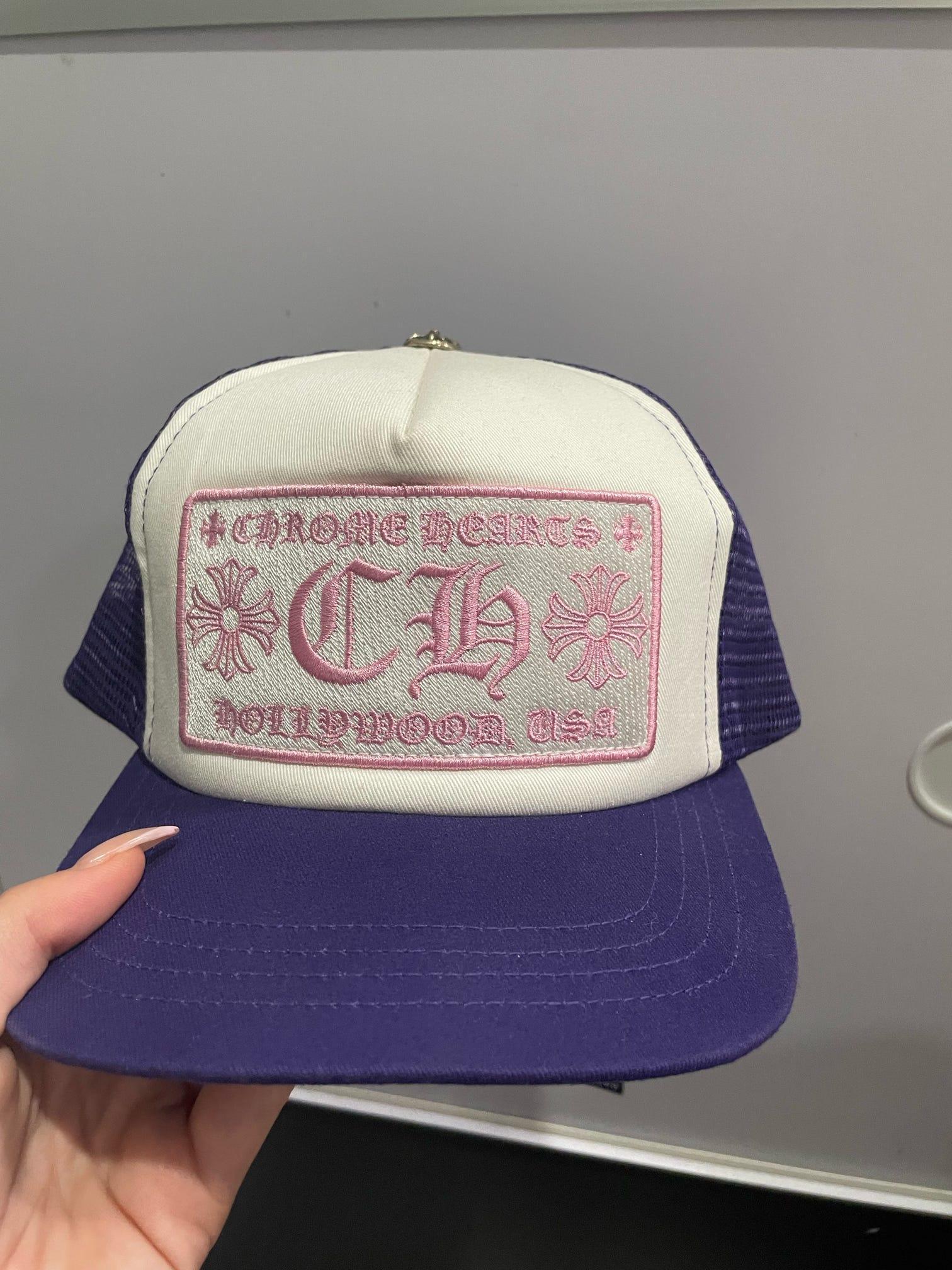 Chrome Hearts CH Hollywood Trucker Hat Purple / White / Pink - Supra Sneakers