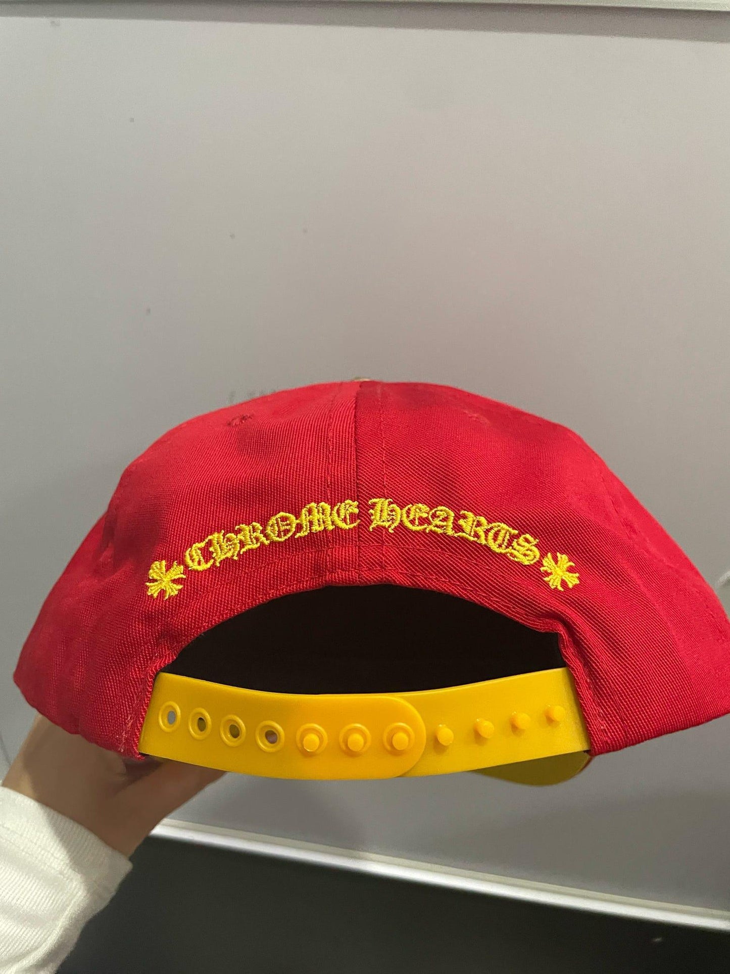 Chrome Hearts CH Silver Button Hat Red / Yellow - Supra Sneakers