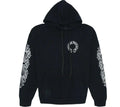 Felpa con cappuccio Chrome Hearts Fiori a Ferro di Cavallo Nero