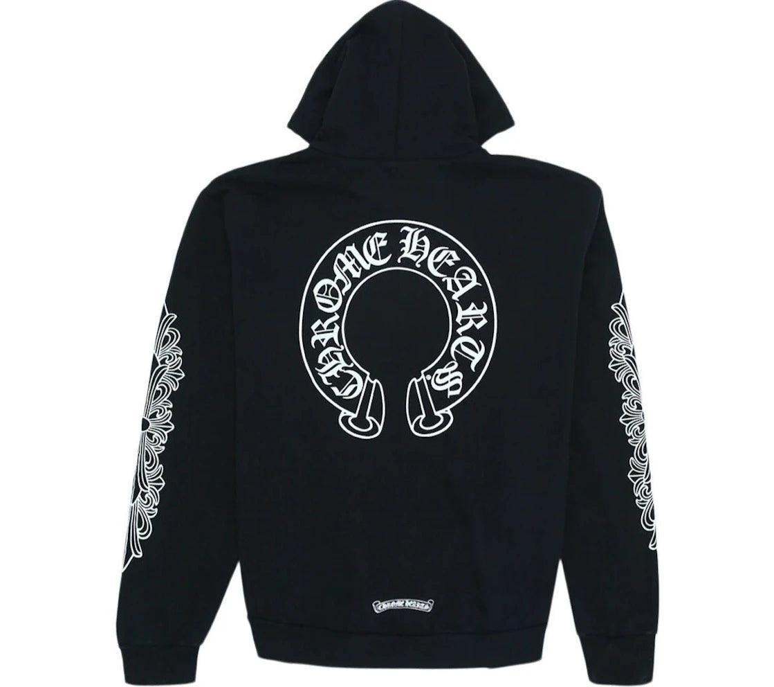 Chrome Hearts Horseshoe Floral Hoodie Black - Supra Sneakers