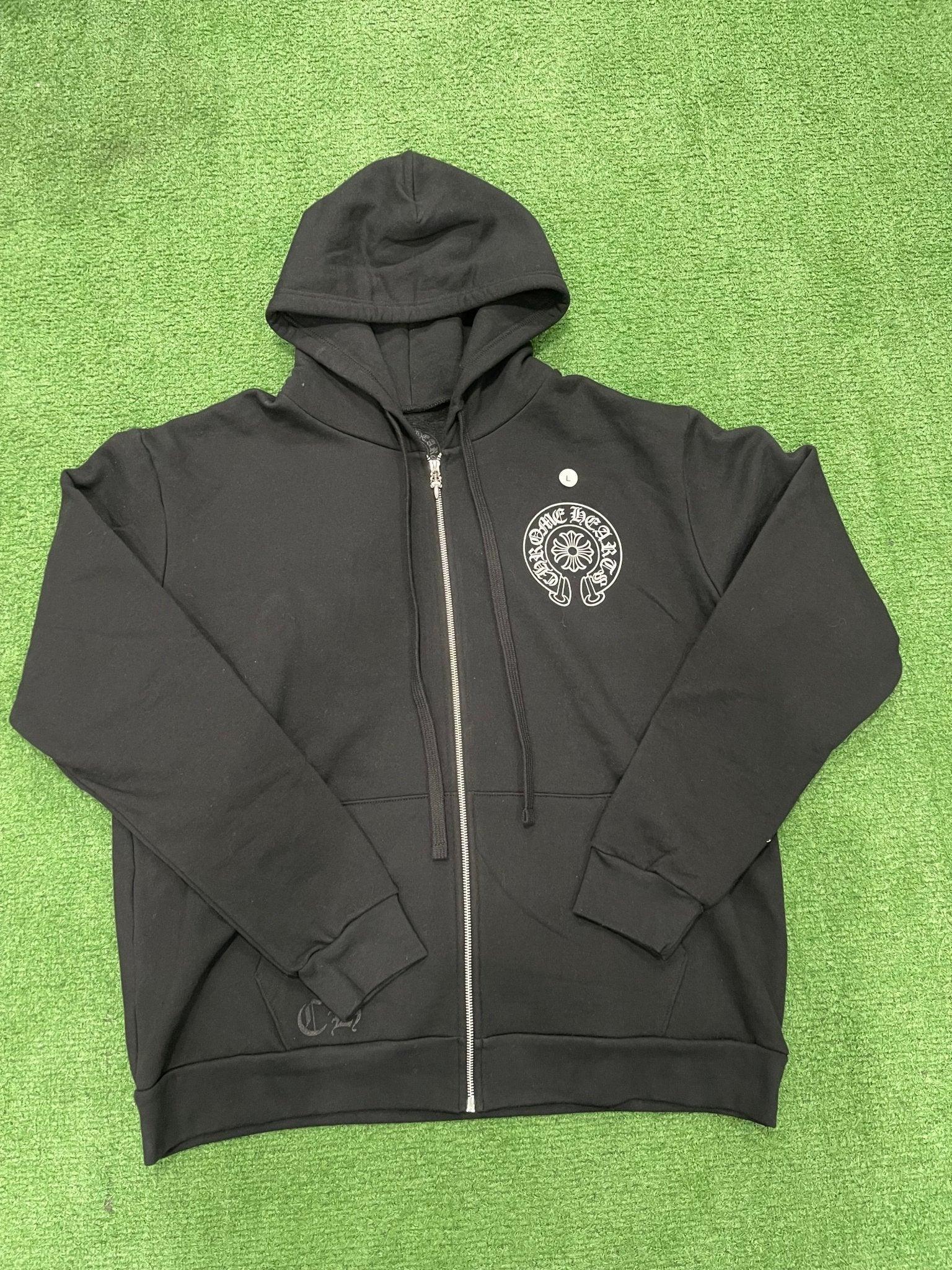 Chrome Hearts Malibu Exclusive Horse Shoe Zip Up Hoodie Black - Supra Sneakers