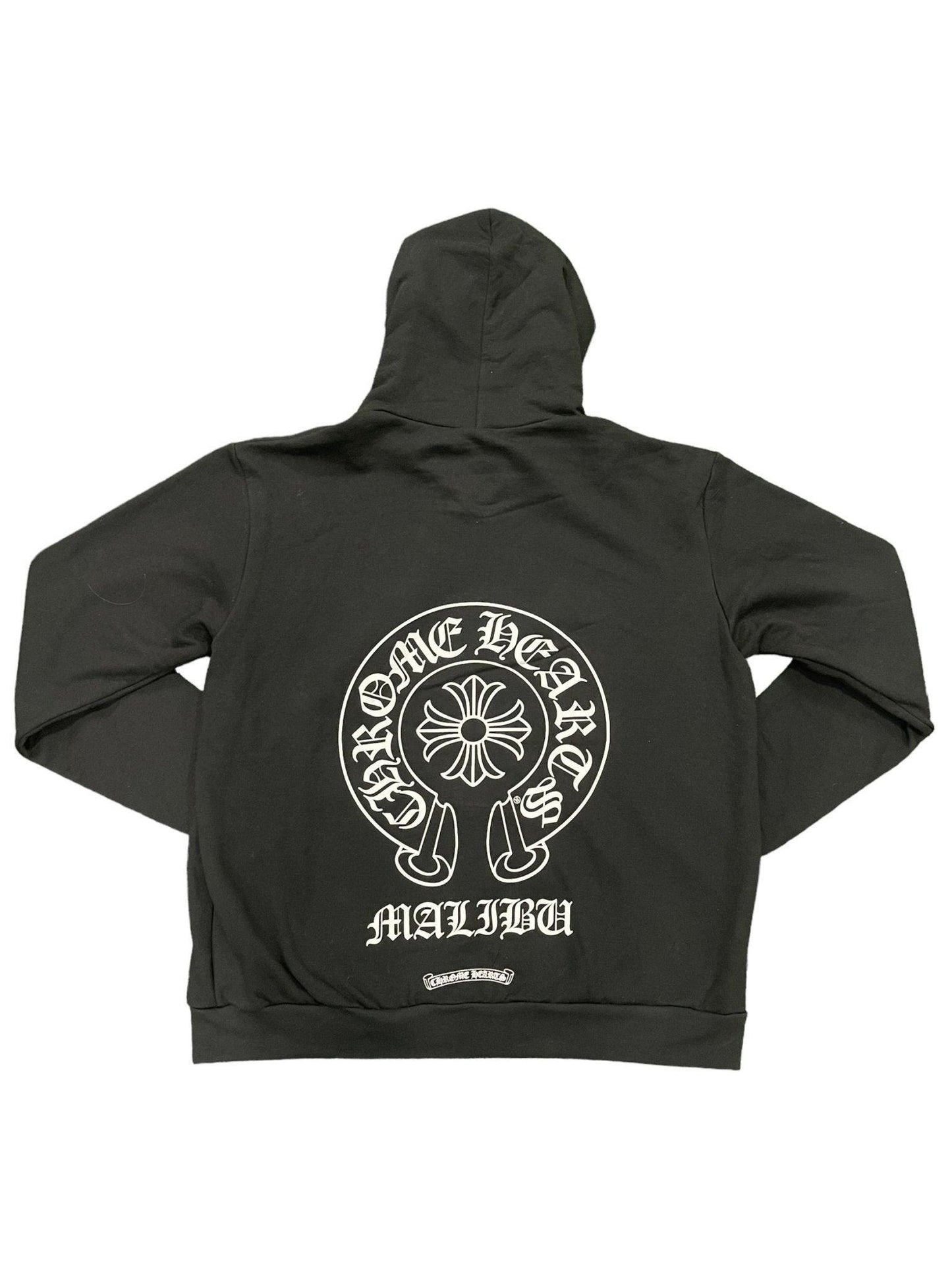 Chrome Hearts Malibu Exclusive Horse Shoe Zip Up Hoodie Black - Supra Sneakers