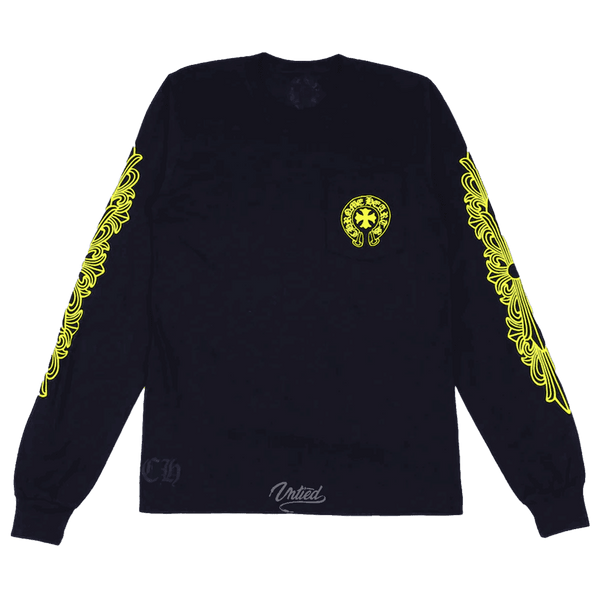 Chrome Hearts Neck Scroll Logo L/S T-shirt Black Green - Supra Sneakers