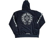 Chrome Hearts Plus Cross Allover Print With Horseshoe Logo Hoodie Black - Supra Sneakers