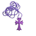 Collana con Croce Chrome Hearts Silichrome Viola
