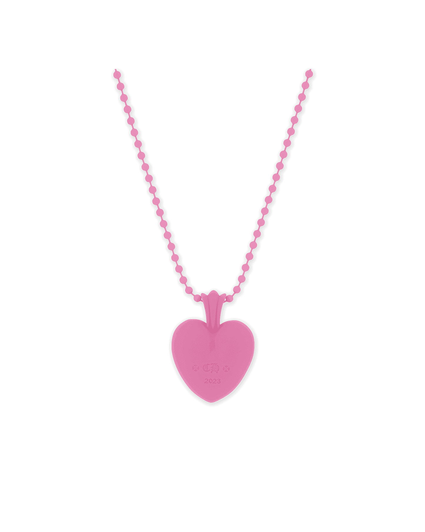 Chrome Hearts Silichrome Heart Necklace Pink - Supra Sneakers