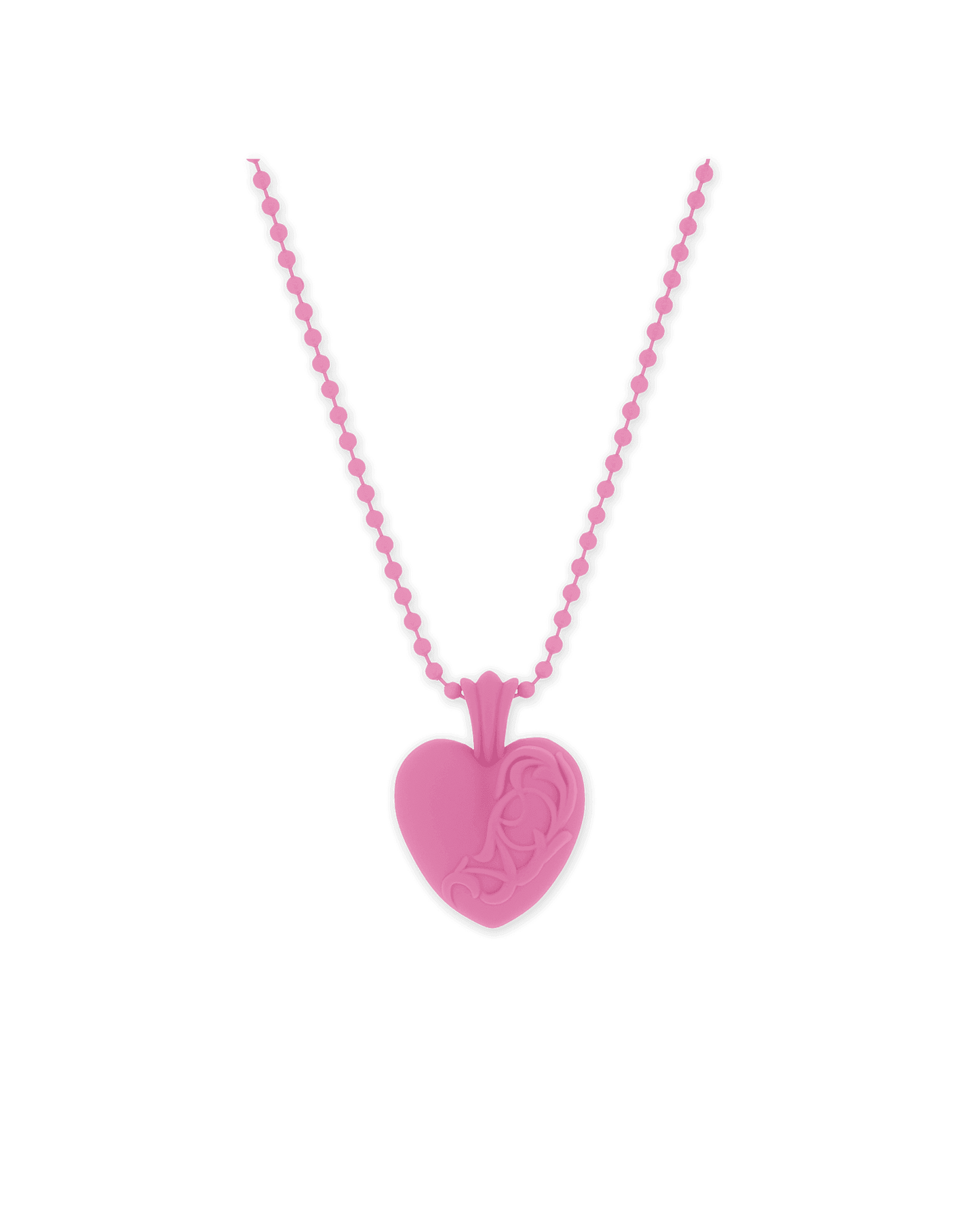 Chrome Hearts Silichrome Heart Necklace Pink - Supra Sneakers