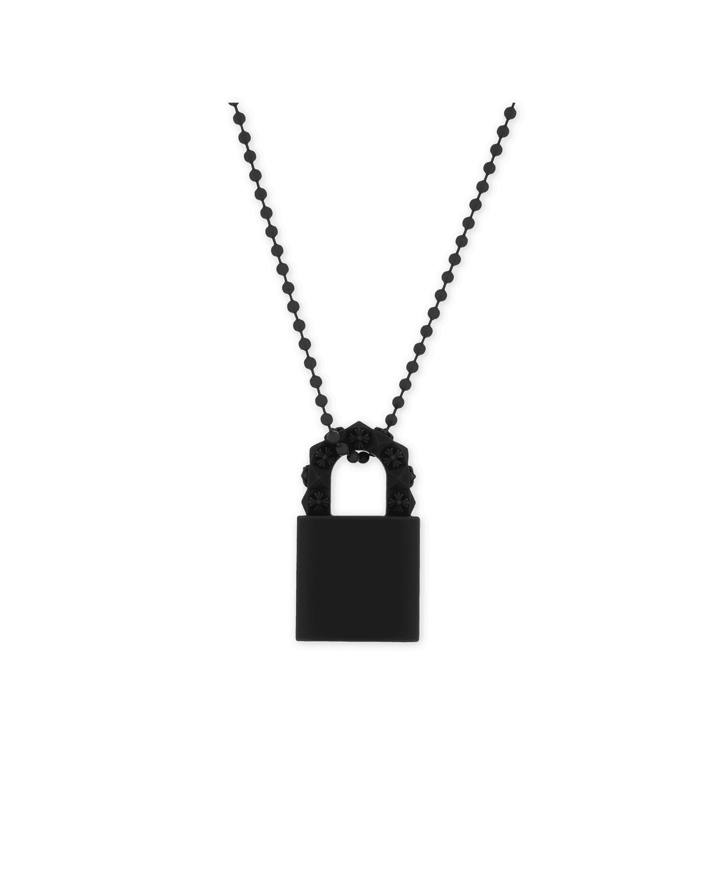 Chrome Hearts Silichrome Padlock Fleurknee Necklace Black - Supra Sneakers