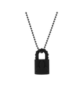 Chrome Hearts Collana Silichrome Lucchetto Fleurknee Nero