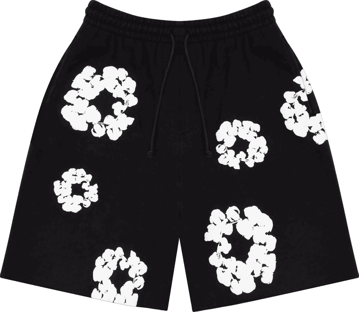 Denim Tears The Cotton Wreath Sweat Shorts Black - Supra Sneakers