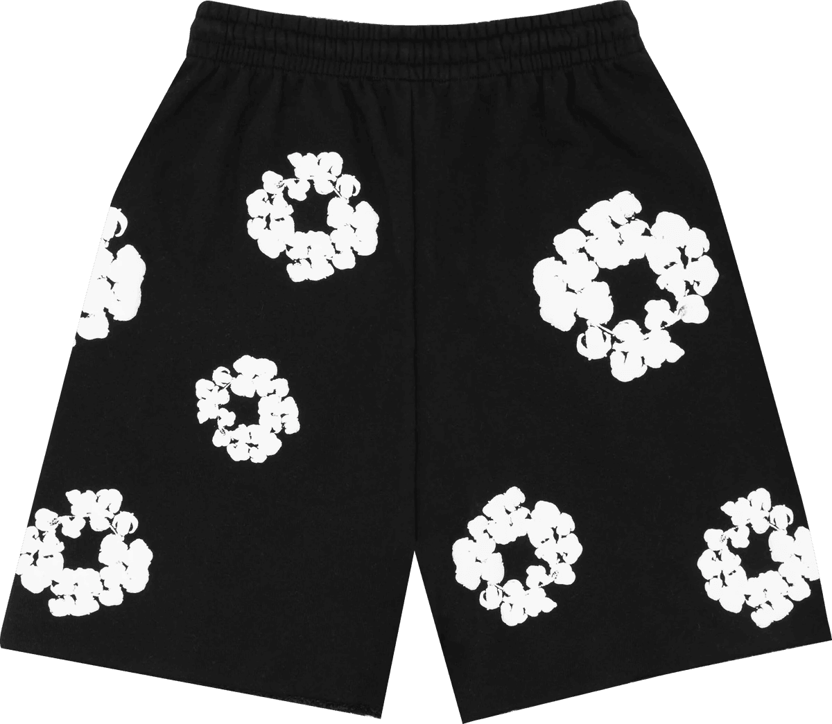 Denim Tears The Cotton Wreath Sweat Shorts Black - Supra Sneakers