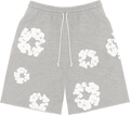 Denim Tears La Ghirlanda di Cotone Pantaloncini in Felpa Grigi