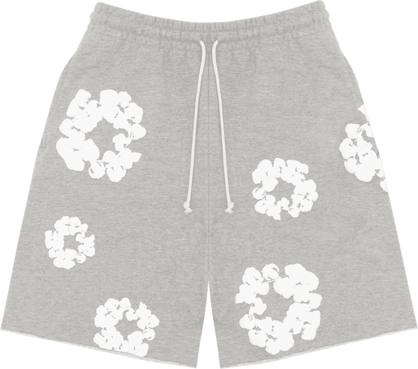 Denim Tears The Cotton Wreath Sweat Shorts Grey - Supra Sneakers