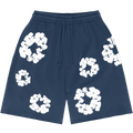 Denim Tears The Cotton Wreath Pantaloncini da tuta Blu Navy