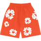 Denim Tears The Cotton Wreath Sweat Shorts Orange - Supra Sneakers