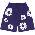 Denim Tears La Ghirlanda di Cotone Pantaloncini da tuta Viola