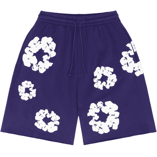 Denim Tears The Cotton Wreath Sweat Shorts Purple - Supra Sneakers