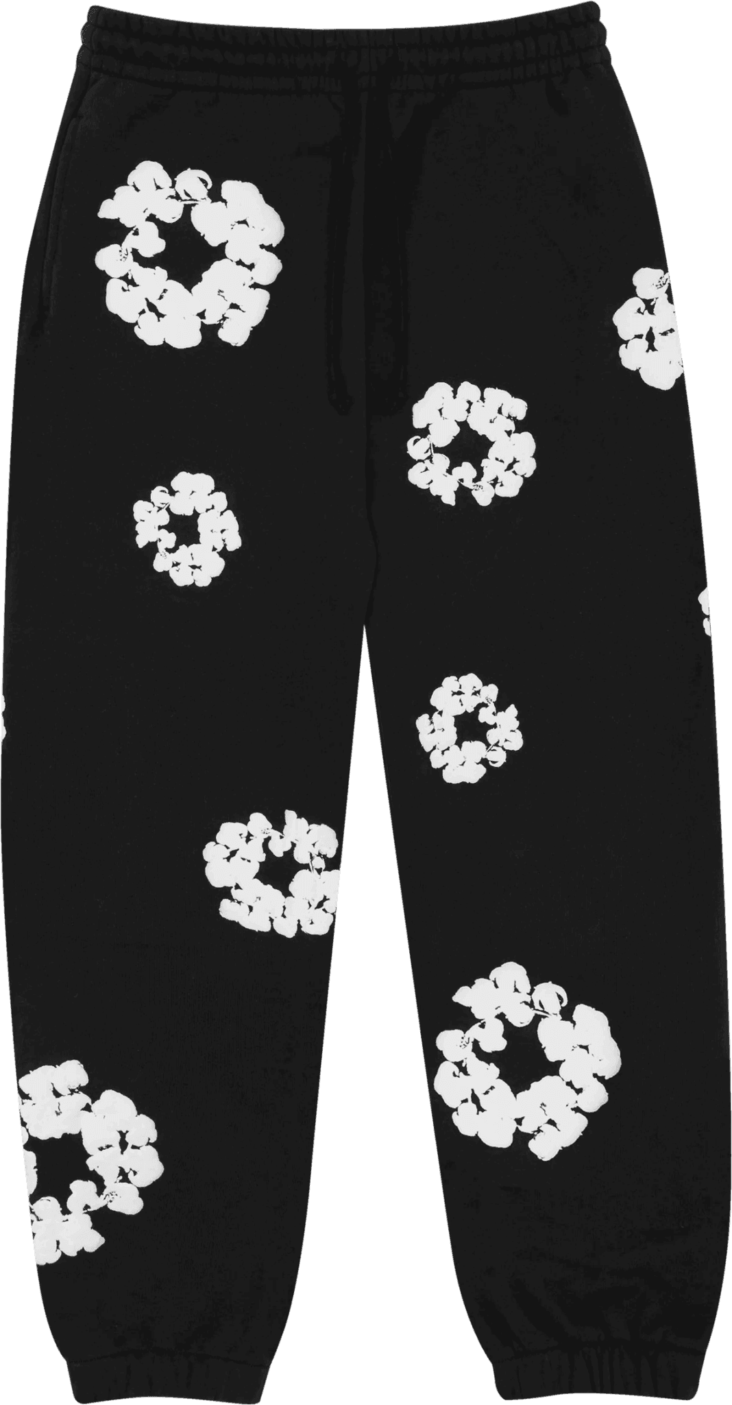 Denim Tears The Cotton Wreath Sweatpants Black - Supra Sneakers