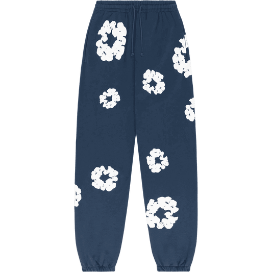 Denim Tears The Cotton Wreath Sweatpants Navy Blue - Supra Sneakers