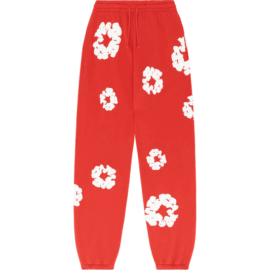 Denim Tears The Cotton Wreath Sweatpants Red - Supra Sneakers