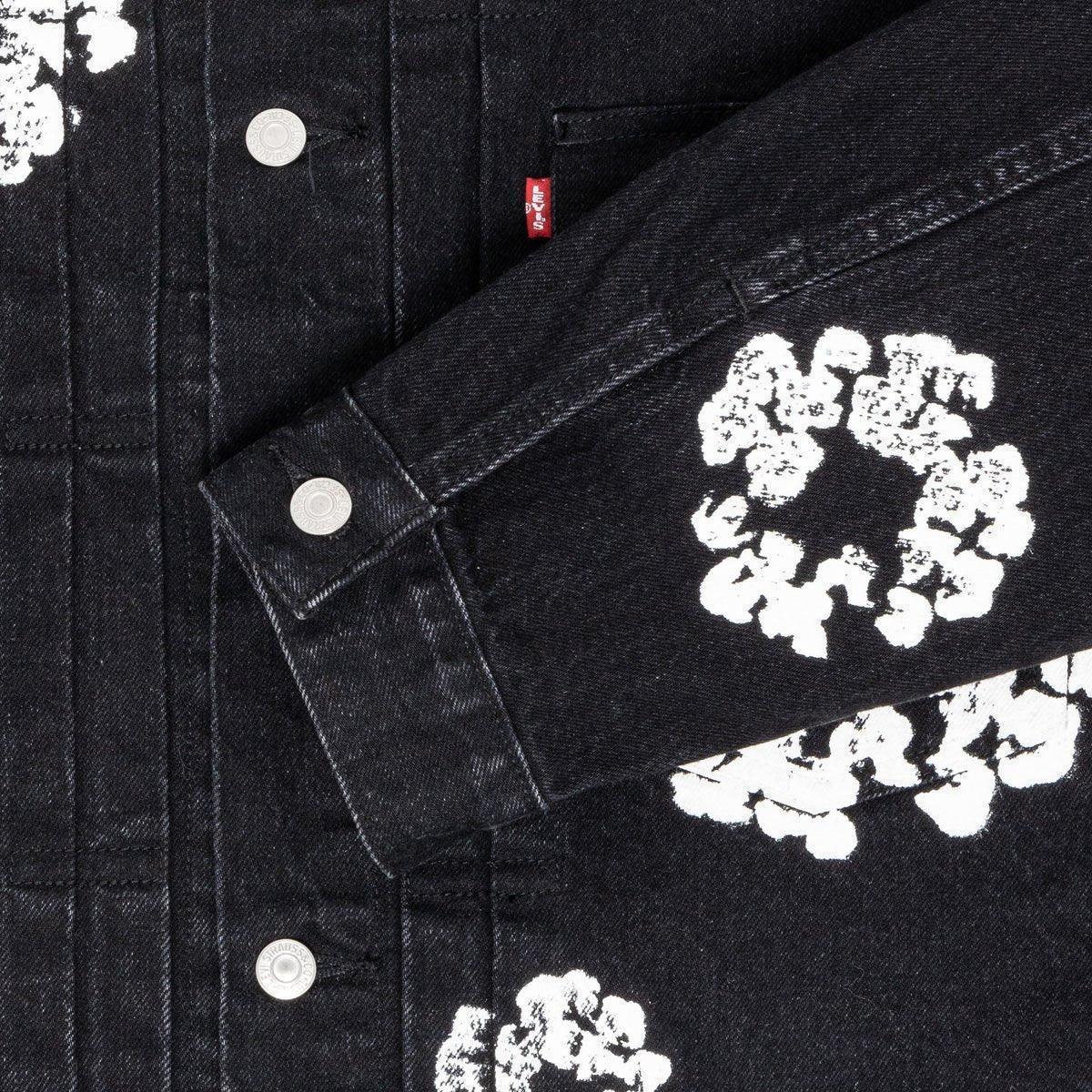 Denim Tears x Levi's Wreath Jean Jacket Black - Supra Sneakers