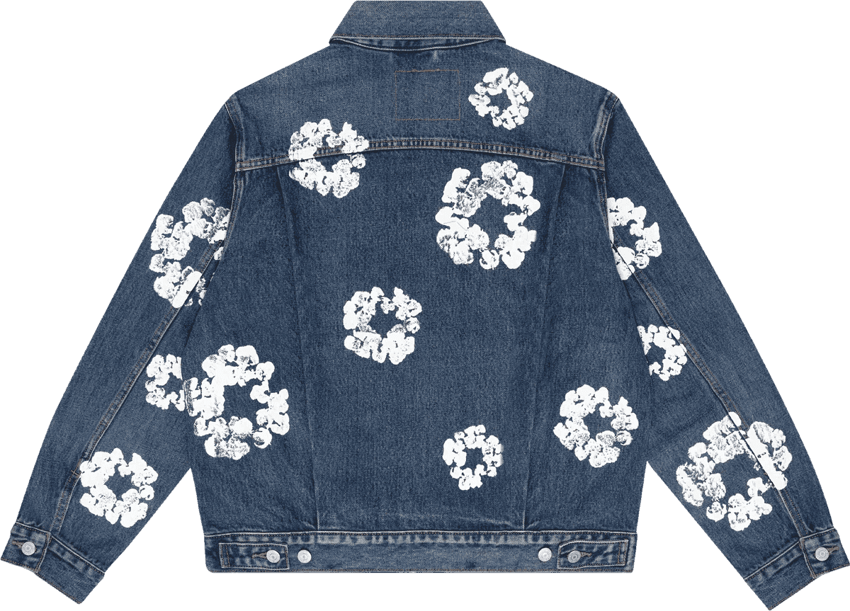 Denim Tears x Levi's Wreath Jean Jacket Dark Wash - Supra Sneakers